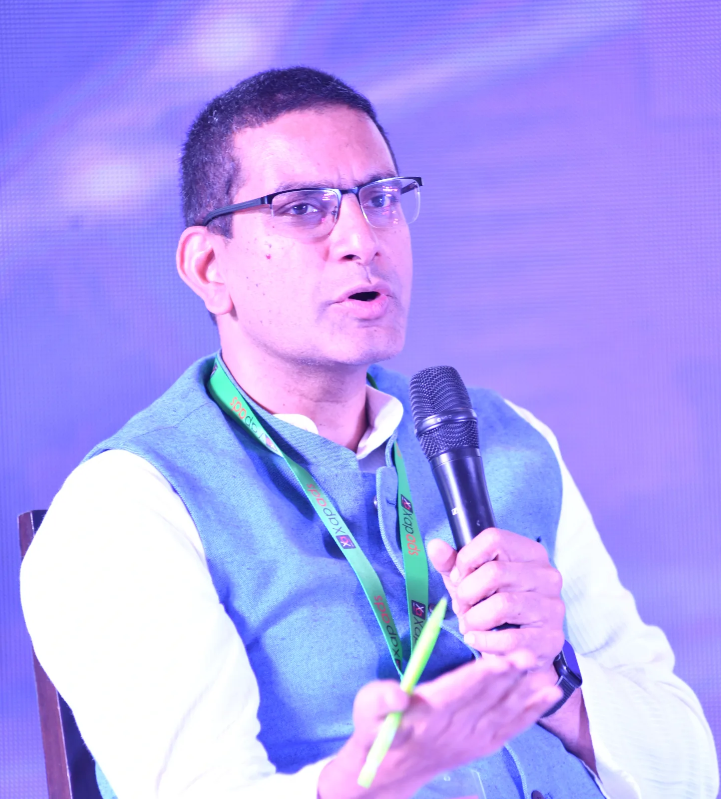 Kashyap Kompella speaking at an event